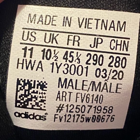 Adidas Mens Alphatorsion Running Shoes Black White FV6140 Lace Up Low Top 11 - Picture 6 of 11